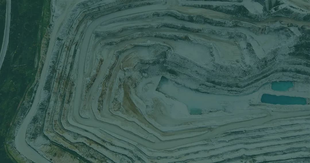 Quarry with blue pool in Australia