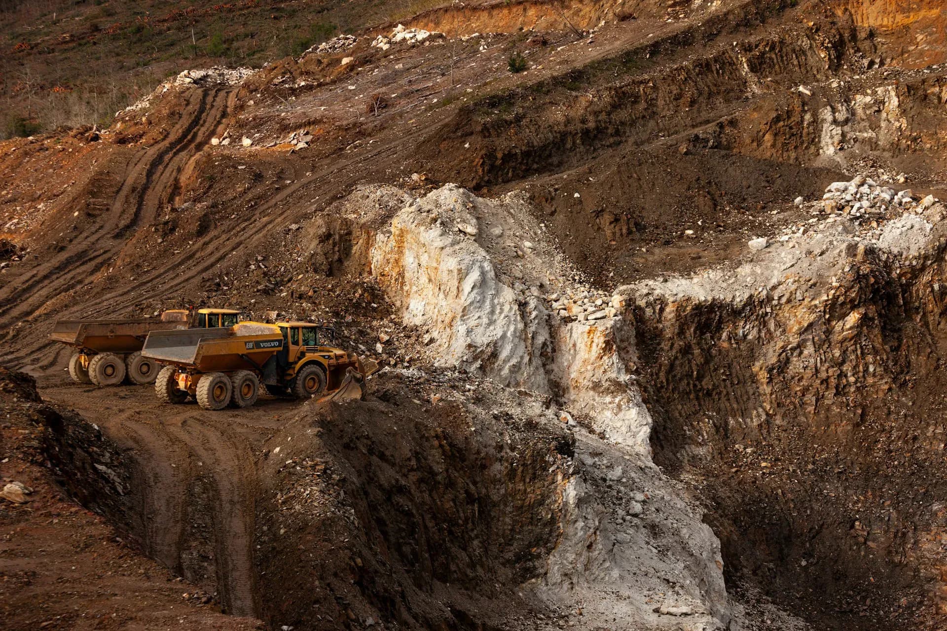 Trucks at a mine